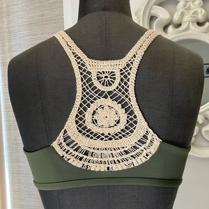 L*space boho crochet bikini bra top